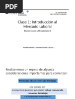 Clase 1 - Introducción Al Mercado Laboral