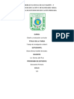 Trabajo de Investigacion - Ii Unidad - Diseno y Evaluacion Curricular