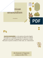 American Structuralism (Descriptivism)