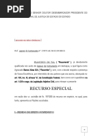 Recurso Especial para Justica Gratuita