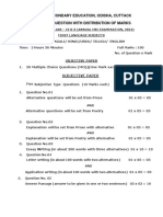 Pattern of Syllabus - HSC 1