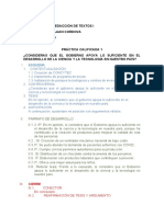 Comprensión y Redacción de Textos Esquema de Produccion PC1