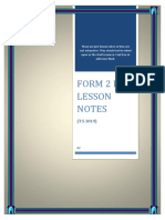 Ngundu High Form 2 FRS Lesson Notes