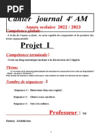 Cahier Journal Pr.I-4am - MR Dahou Abdelkrim