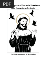 Novena para A Festa Do Patriarca São Francisco de Assis