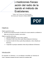 Taller de Mediciones Físicas - Aproximación Del Radio de La Tierra Usando El Método de Eratóstenes.