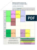 Horario Pregrado Arq Arquitectura 2023 3