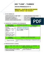 Sesion - Ciencia - El Medio Ambiente - Relación Entre Seres Vivos y No Vivos