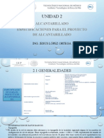 UNIDAD 2-Especificaciones para El Proyecto de Alcantarillado