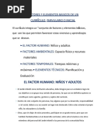 Bases Curriculares - 2 Factores y Elementos Basicos de Un Currículo Parvulario o Inicial