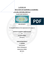 "A Study On Customer Satisfaction of Mahindra & Mahindra, Zulaika Motors, Chennai