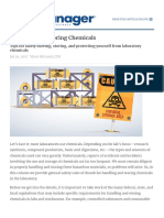 Handling and Storing Chemicals