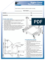 Engine Stand Test Procedures