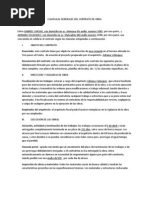 Clausulas Generales Del Contrato de Obra