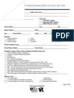 Student Enrollment Packet 2017 2018