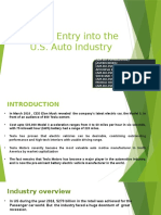 Tesla S Entry Into The U.S. Auto Industry 1