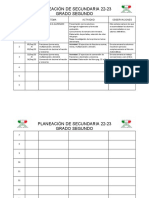 Planeación Anual de Segundo de Secundaria