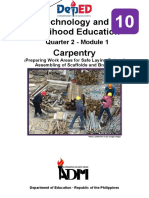 10 CARPENTRY Q2M1 Tle10 - Ia - Carpentry - q2 - Mod1 - Preparingworkareasforsafelayingout - Assemblingofscaffoldsandbraces - v3 (24 Pages)