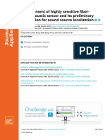 Development of Highly Sensitive Fiber Optic Acosutic Sensor and Its Preliminary Application For Sound Localization