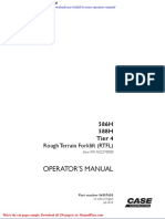 Case Forklift H Series Operators Manual