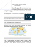 Prova 8° Ano I Trimestre