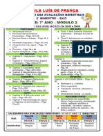 Conteúdo Programático - Bimestral - 2° B - 7° Ano