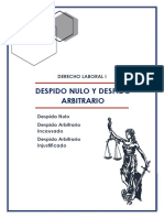 Grupo 01 - Despido Nulo y Arbitrario