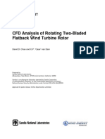 CFD Analysis of Rotating Two-Bladed Flatback Wind Turbine Rotor