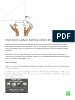 (E Article) Food Safety Culture - Building Culture of Safe Food - Food Safety Works