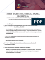 Modelo - Laudo Psicológico para Cirurgia de Vasectomia