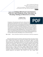 Popa 2021 Operationalizing Historical Consciousness A Review and Synthesis of The Literature On Meaning Making in