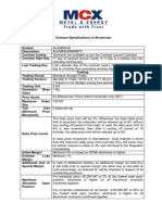 Aluminium September 2019 Contract Onwards