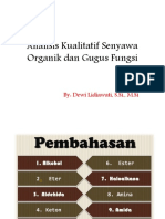 Analisis Kualitatif Senyawa Organik Dan Gugus Fungsi