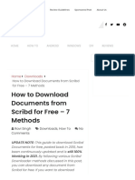 How To Download Documents From Scribd For Free - 7 Methods