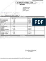 Releve de Notes Et Resultats: Session 1