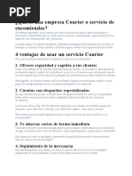 Qué Es Una Empresa Courier o Servicio de Encomiendas