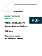 Maths Probability Investigatory Project