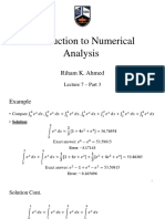 Introduction To Numerical Analysis: Riham K. Ahmed