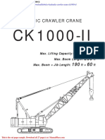 Kobelco Hydraulic Crawler Crane Ck1000 II