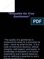 Etiquette For Gentlemen