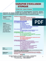 Formation Continue Chromatographie Dexclusion Sterique 2012