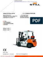 Still Steds LPG Fork Truck Rc41 25t Rc41 30t Parts Manual