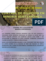 Control de Dilucion en Mineria Subterranea - Sesion 15