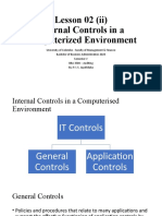 Lesson 2 (Ii) Internal Controls in A Computerised Environment