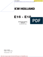 New Holland Excavator E16 E18 en Service Manual