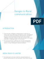 Challenges in Rural Communication