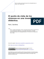 Roni, Carolina (2012) - El Punto de Vista de Los Alumnos en Una Investigación Didáctica