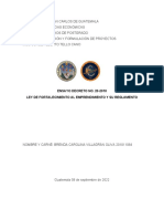 Ensayo Critico Ley de Fortalecimiento Al Emprendimiento y Su Aplicaicon en Guatemala