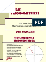 Lineas Seno, Coseno y Tangente