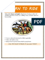 Horseback Riding Lessons Flyer